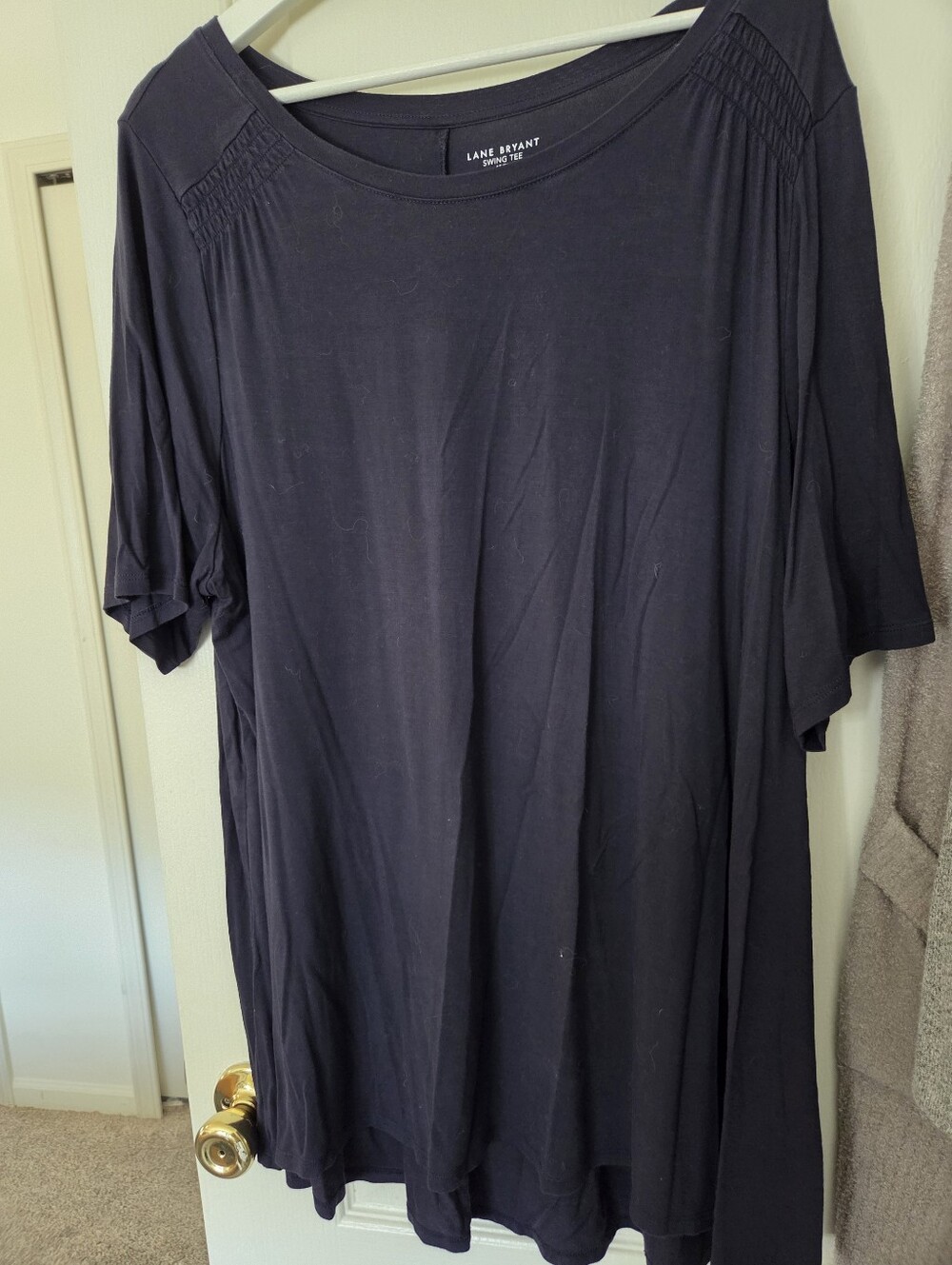 Lane Bryant Navy Swing Tee Tunic Top